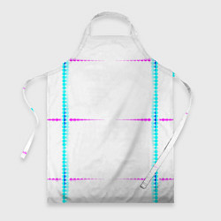 Фартук кулинарный Color white blue pink stripes, цвет: 3D-принт