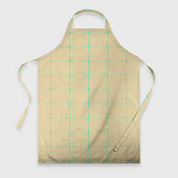 Фартук кулинарный Color beige green crosses, цвет: 3D-принт