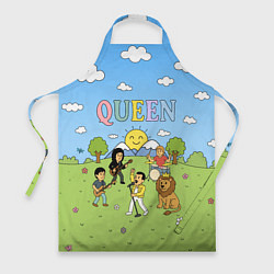 Фартук Queen мультяшный стиль на поляне