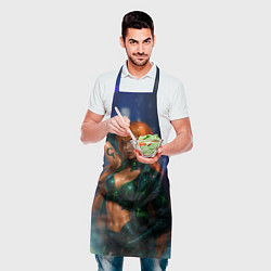 Фартук кулинарный Нами киберпанк реализм, цвет: 3D-принт — фото 2