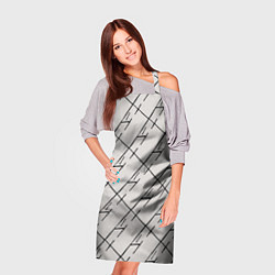 Фартук кулинарный Три буквы: паттерн на бежевом, цвет: 3D-принт — фото 2