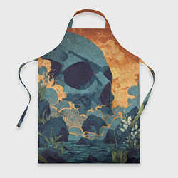 Фартук кулинарный Металл арт - долина - череп, цвет: 3D-принт