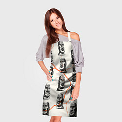 Фартук кулинарный Статуи моаи, цвет: 3D-принт — фото 2