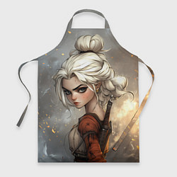 Фартук кулинарный Цири в мультяшном стиле, цвет: 3D-принт