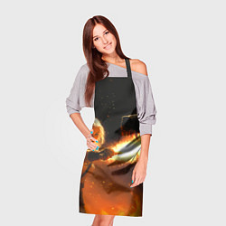 Фартук кулинарный Цири сражается с монстром медведем, цвет: 3D-принт — фото 2