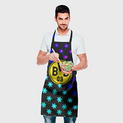 Фартук кулинарный Borussia неоновые снежинки, цвет: 3D-принт — фото 2
