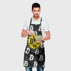 Фартук кулинарный Borussia биткоин паттерн, цвет: 3D-принт — фото 2