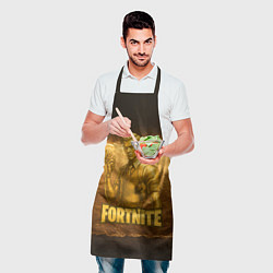 Фартук кулинарный Fortnite золотой Мидас, цвет: 3D-принт — фото 2