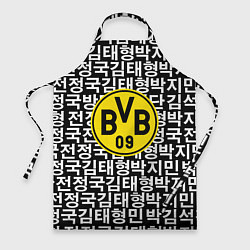 Фартук кулинарный Borussia японские символы паттерн, цвет: 3D-принт
