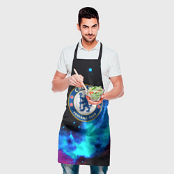 Фартук кулинарный Челси неоновый космос, цвет: 3D-принт — фото 2