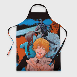 Фартук кулинарный Дэндзи и Макима из Человек бензопила, цвет: 3D-принт
