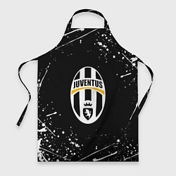Фартук кулинарный Juventus белые краски всплеск, цвет: 3D-принт