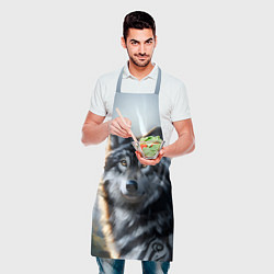Фартук кулинарный Морда волка - Россия, цвет: 3D-принт — фото 2