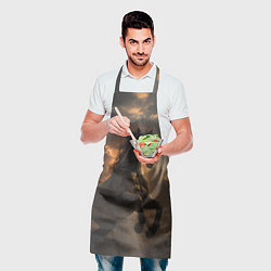 Фартук кулинарный Лошадь в прыжке на фоне неба, цвет: 3D-принт — фото 2