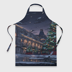Фартук кулинарный Новогодняя Московская ночь, цвет: 3D-принт