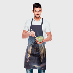 Фартук кулинарный Новогодний Бэтмен, цвет: 3D-принт — фото 2