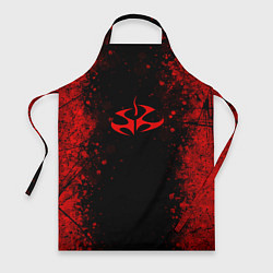 Фартук кулинарный Эмблема hitman на черном фоне, цвет: 3D-принт