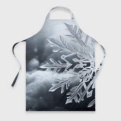 Фартук Снежинка на черно белое