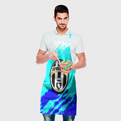Фартук кулинарный Ювентус краски штрихи текстура, цвет: 3D-принт — фото 2