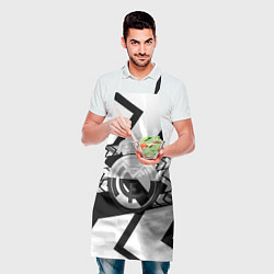 Фартук кулинарный Реал Мадрид краски полосы, цвет: 3D-принт — фото 2