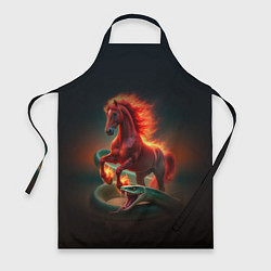 Фартук Красная огненная лошадь сменяет зелёную змею