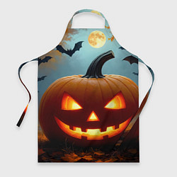 Фартук Хэллоуинский лес с тыквой