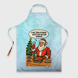 Фартук У нас елка кривая зато стол всегда прямой