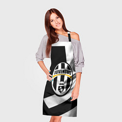 Фартук кулинарный Ювентус полосы спорт линии, цвет: 3D-принт — фото 2