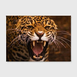 Холст прямоугольный Ярость леопарда, цвет: 3D-принт — фото 2