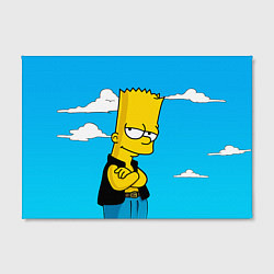 Холст прямоугольный Задумчивый Барт, цвет: 3D-принт — фото 2