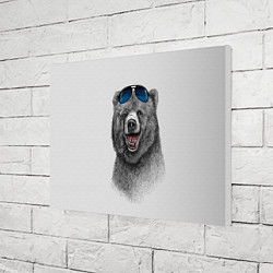 Холст прямоугольный Счастливый медведь, цвет: 3D-принт — фото 2