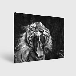 Холст прямоугольный Гнев тигра, цвет: 3D-принт