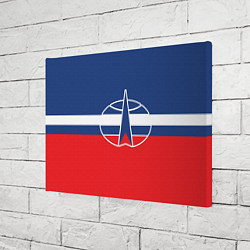 Холст прямоугольный Флаг космический войск РФ, цвет: 3D-принт — фото 2