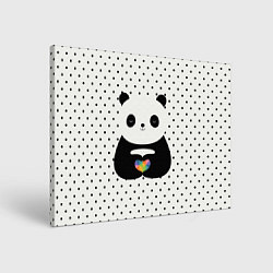 Холст прямоугольный Любовь панды, цвет: 3D-принт