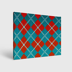 Холст прямоугольный Knitting pattern, цвет: 3D-принт