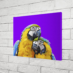 Холст прямоугольный Попугайчики, цвет: 3D-принт — фото 2