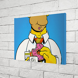 Холст прямоугольный Homer with donut, цвет: 3D-принт — фото 2