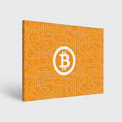 Картина прямоугольная Bitcoin: Orange Network