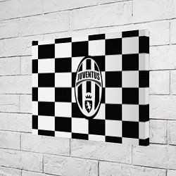 Холст прямоугольный FC Juventus: W&B Grid, цвет: 3D-принт — фото 2