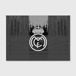 Холст прямоугольный FC Real Madrid: Grey Abstract, цвет: 3D-принт — фото 2