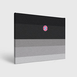 Холст прямоугольный ФК Бавария: Серый стиль, цвет: 3D-принт