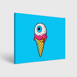Холст прямоугольный Мороженое с глазом, цвет: 3D-принт