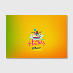 Холст прямоугольный Happy Birthday, цвет: 3D-принт — фото 2