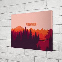 Холст прямоугольный Firewatch: Orange Style, цвет: 3D-принт — фото 2