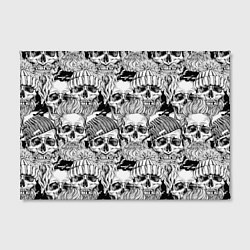 Холст прямоугольный Hipster skulls, цвет: 3D-принт — фото 2