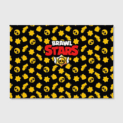 Холст прямоугольный Brawl Stars: Yellow Style, цвет: 3D-принт — фото 2