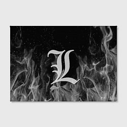 Холст прямоугольный L letter flame gray, цвет: 3D-принт — фото 2