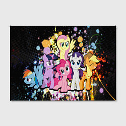 Холст прямоугольный My little pony band, цвет: 3D-принт — фото 2