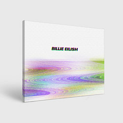 Холст прямоугольный BILLIE EILISH: White Glitch, цвет: 3D-принт