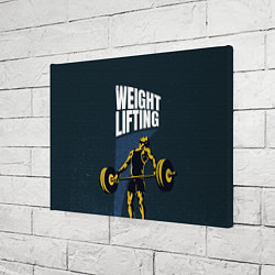 Холст прямоугольный Wheight lifting, цвет: 3D-принт — фото 2